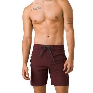 prAna Size 28 Cacao 9” Riveter Boardshort Swimming Trunks Drawstring N11-12